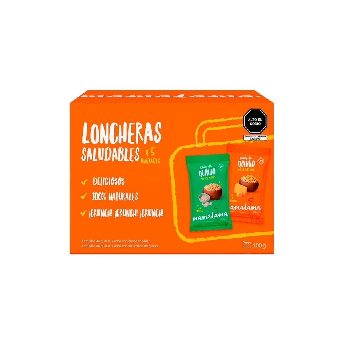 MAMALAMA - Lonchera Multipack Mamalama Sticks Caja 5 Und