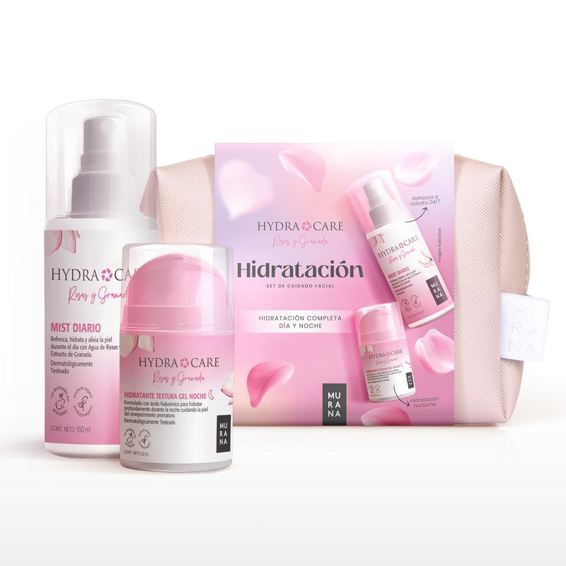 PACK - Set Facial Murana Rosas & Granada Hidratante Noche 50 mL + Mist Diario 150 mL