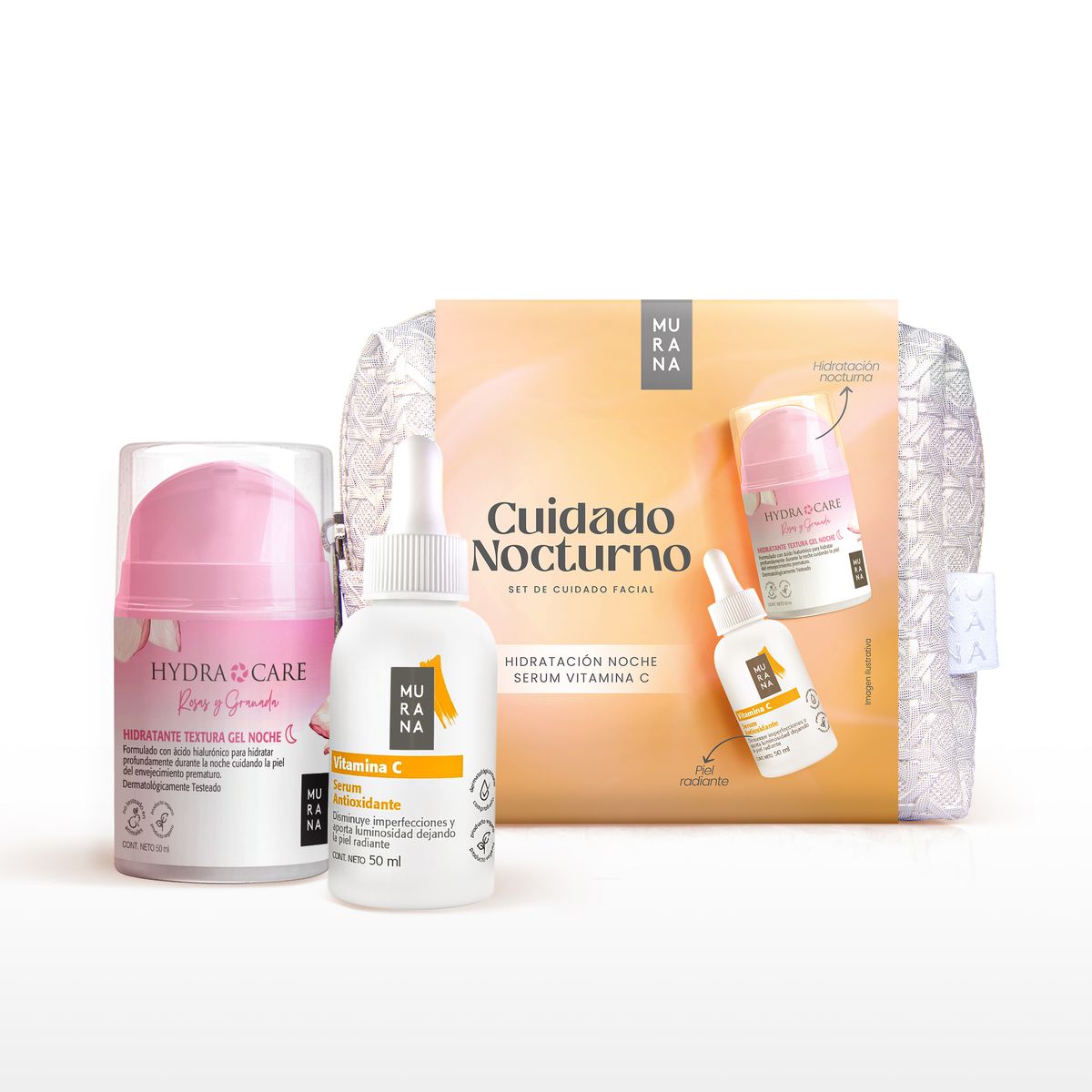 MURANA - Set Facial Murana Nocturna Hidratante Noche 50 mL + Sérum Vitamina C 50 mL