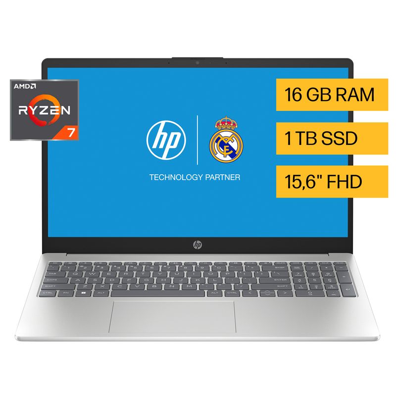 HP - Laptop HP 15-fc0031la AMD Ryzen 7 16 GB RAM  1 TB SSD 15.6" FHD Windows 11 Home