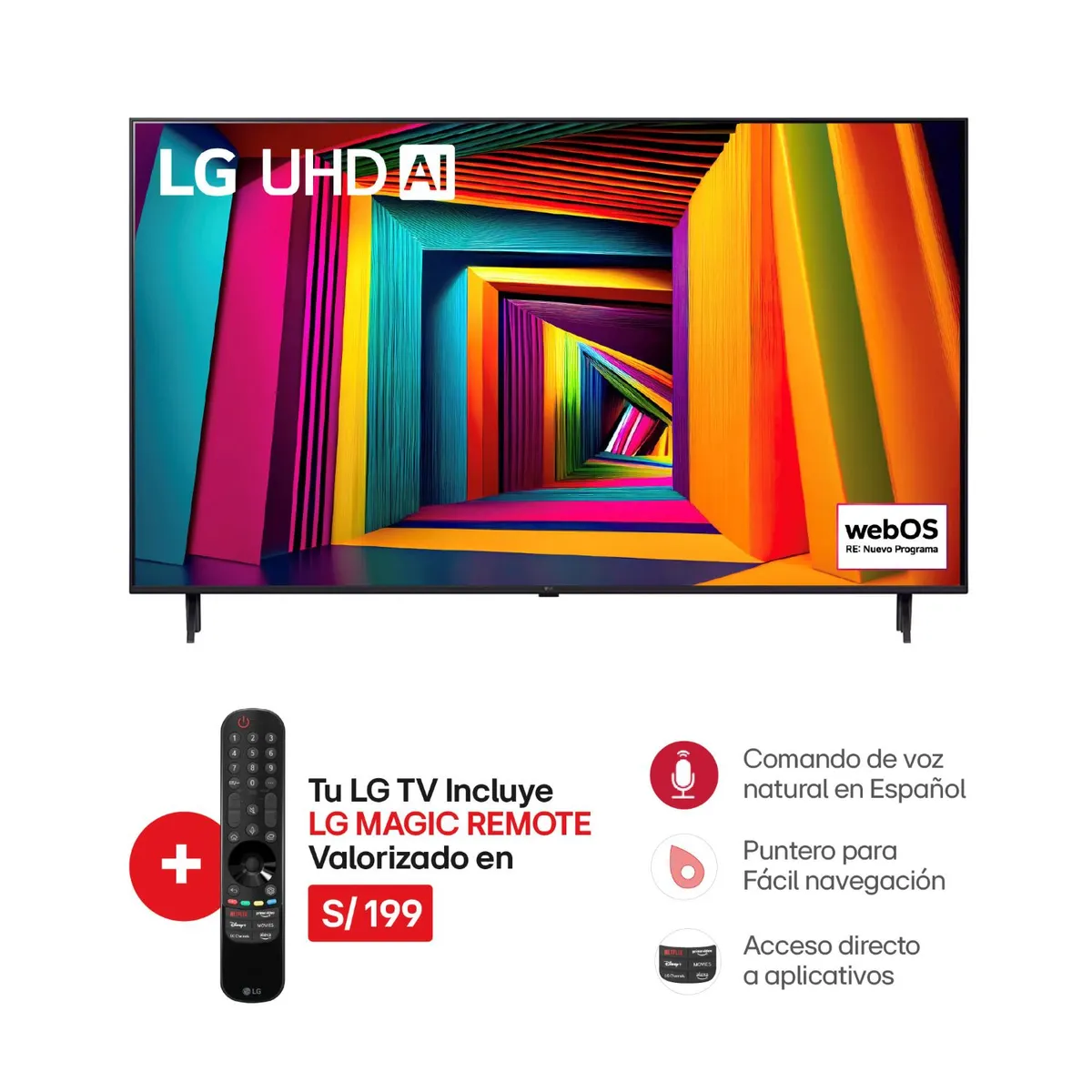 LG - Televisor LG UHD 98" 4K THINQ AI 98UT9050PSA