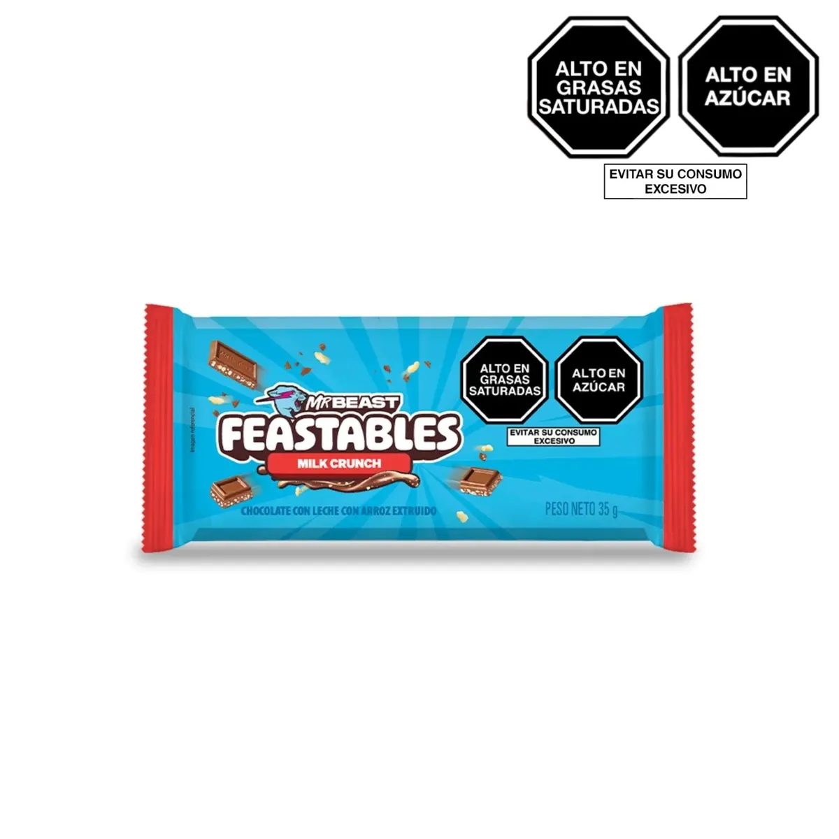 MR BEAST FEASTABLES - Chocolate Mr Beast Feastable Milk Crunch Empaque 35 g