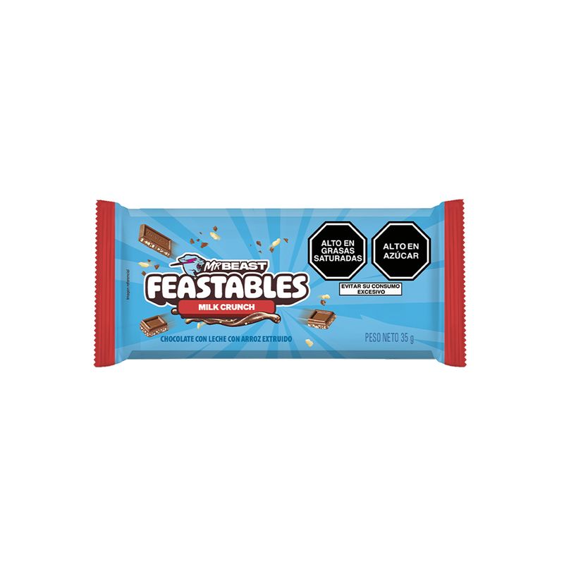 MR BEAST FEASTABLES - Chocolate Mr Beast Feastable Milk Crunch Empaque 35 g