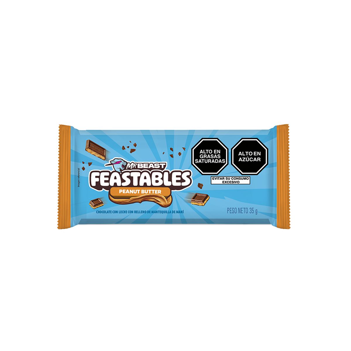 MR BEAST FEASTABLES - Chocolate Mr Beast Feastable Peanut Butter Empaque 35 g