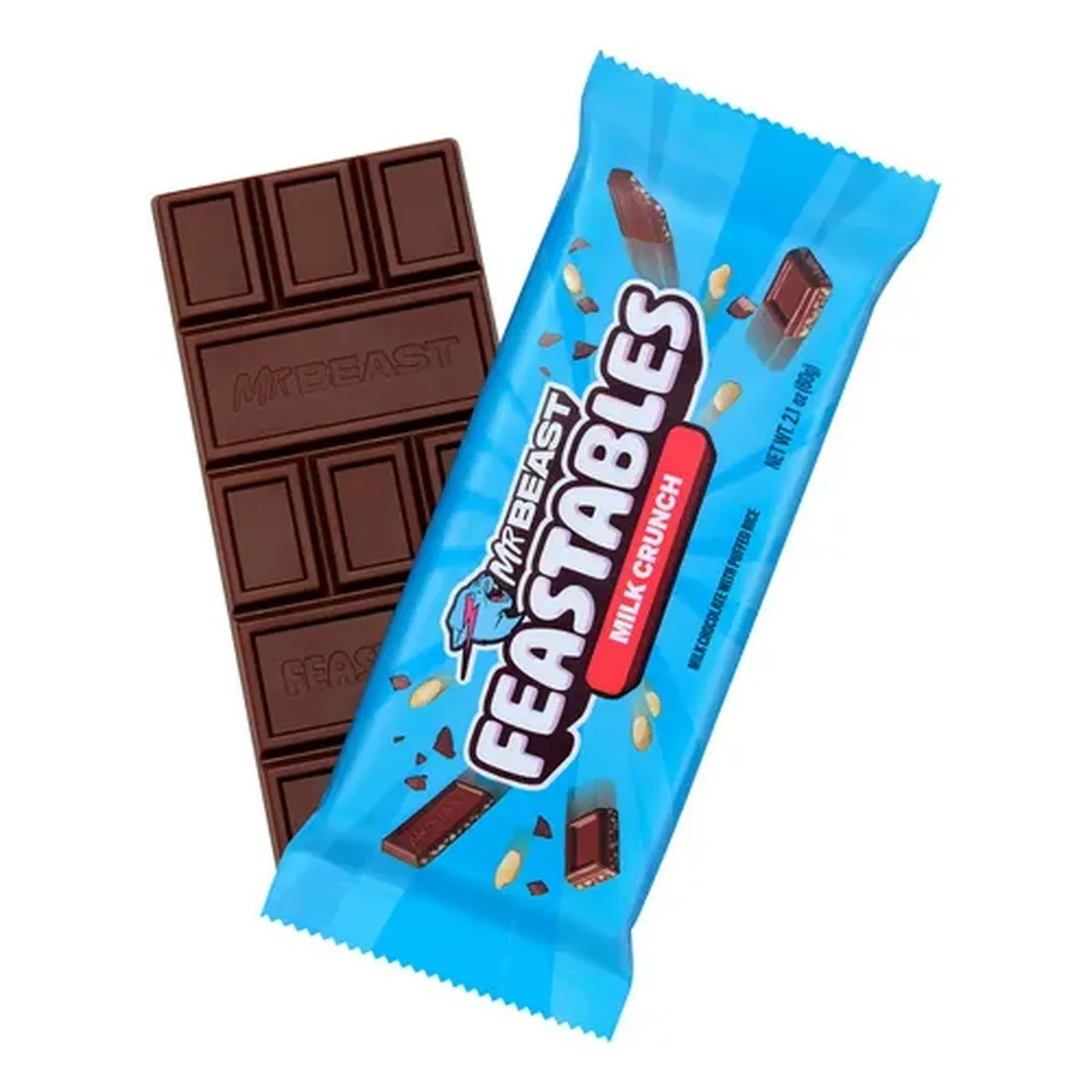 MR BEAST FEASTABLES - Chocolate Mr Beast Feastable Milk Crunch Empaque 60 g