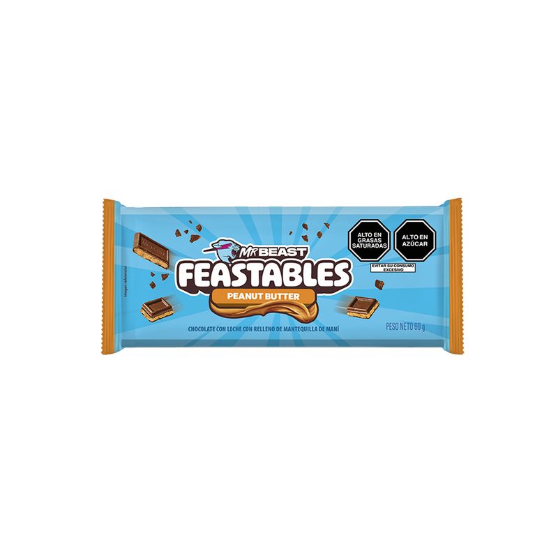 MR BEAST FEASTABLES - Chocolate Mr Beast Feastable Milk Crunch Empaque 60 g