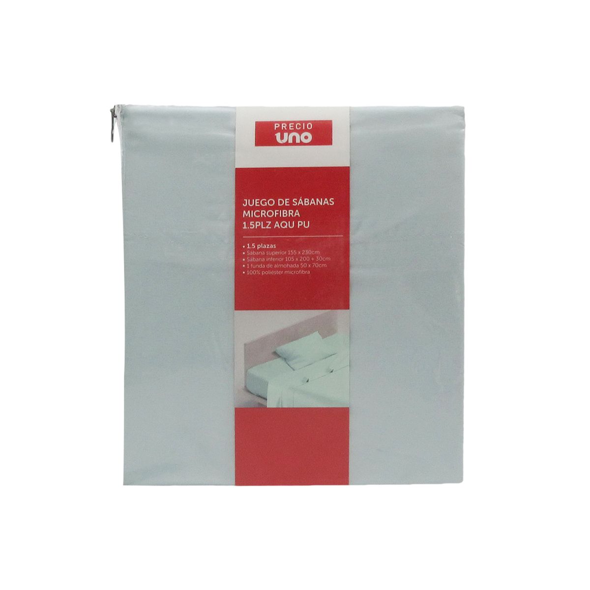 PRECIO UNO - Juego de Sábanas Microfibra1.5Plz Aqu Pu
