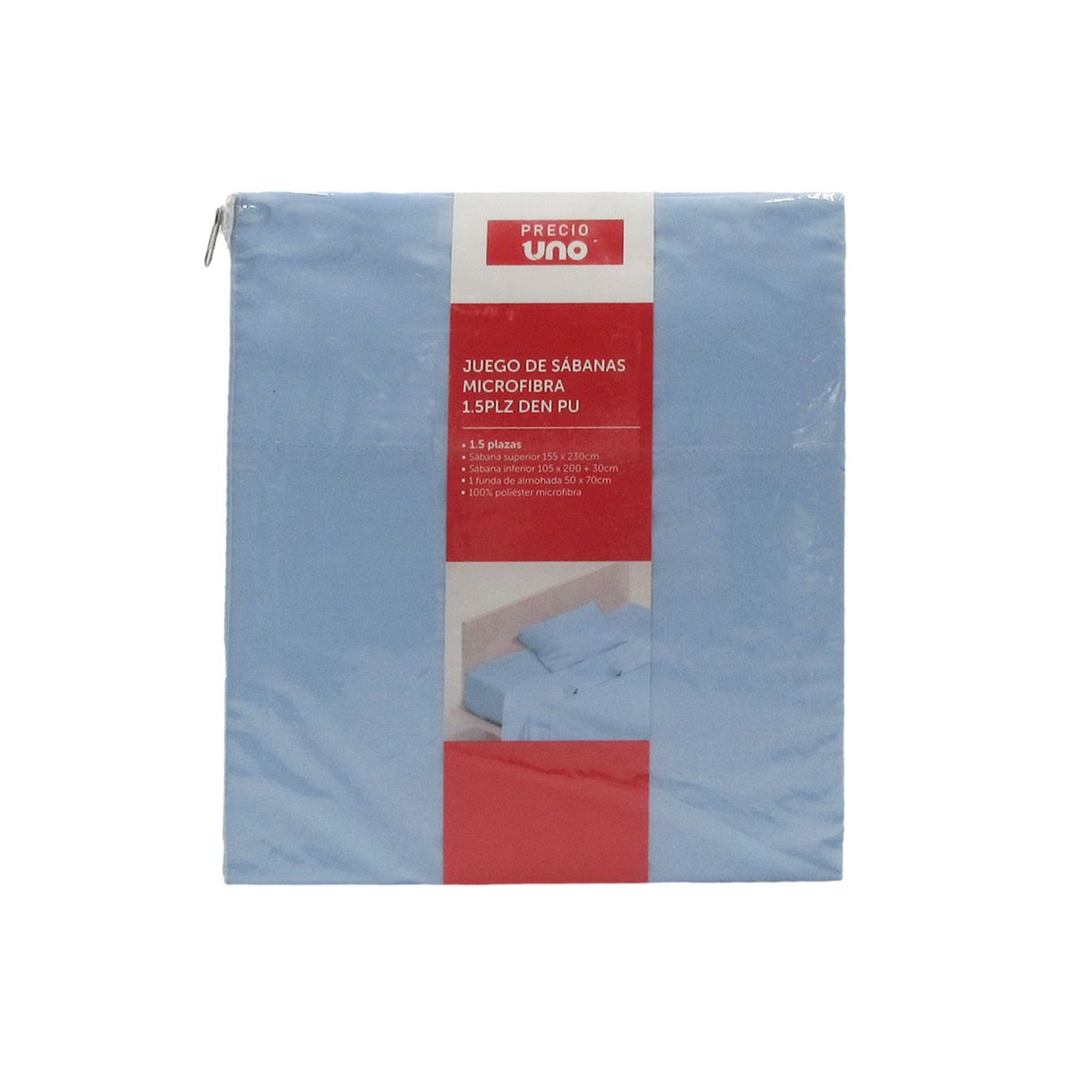 PRECIO UNO - Juego de Sábanas Microfibra 1.5Plz Den Pu