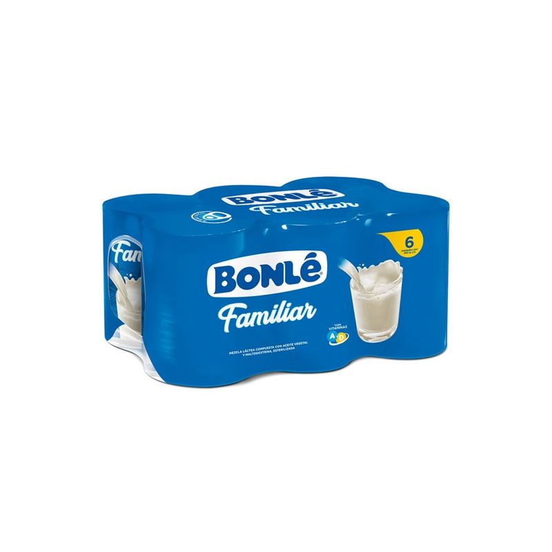 BONLE - Mezcla Láctea Bonlé Familiar Sixpack Lata 390 g