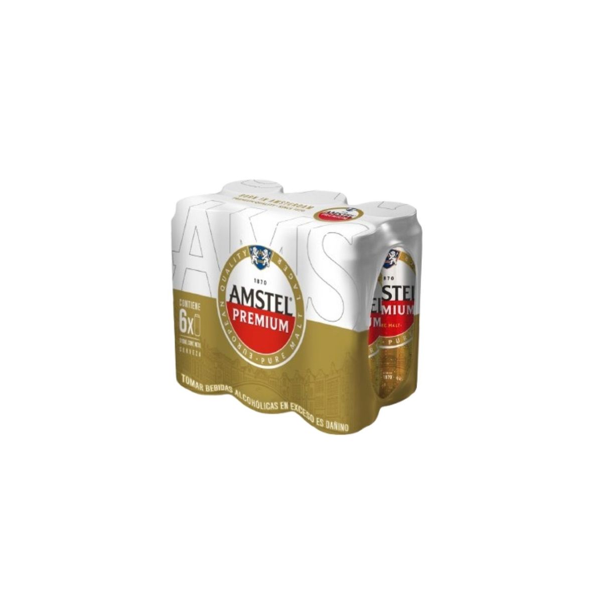 AMSTEL - Cerveza Amstel Sixpack Lata 310 mL