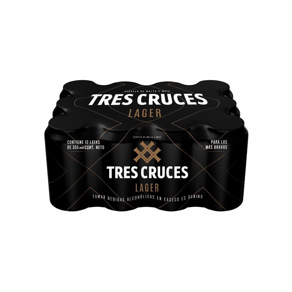 TRES CRUCES LAGER - Cerveza Tres Cruces Lager Pack 12 Latas 355 mL