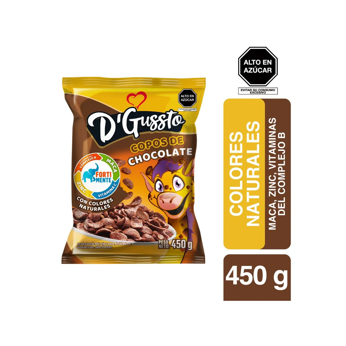 DGUSSTO - Cereal D Gussto Copos de Chocolate Bolsa 450 g