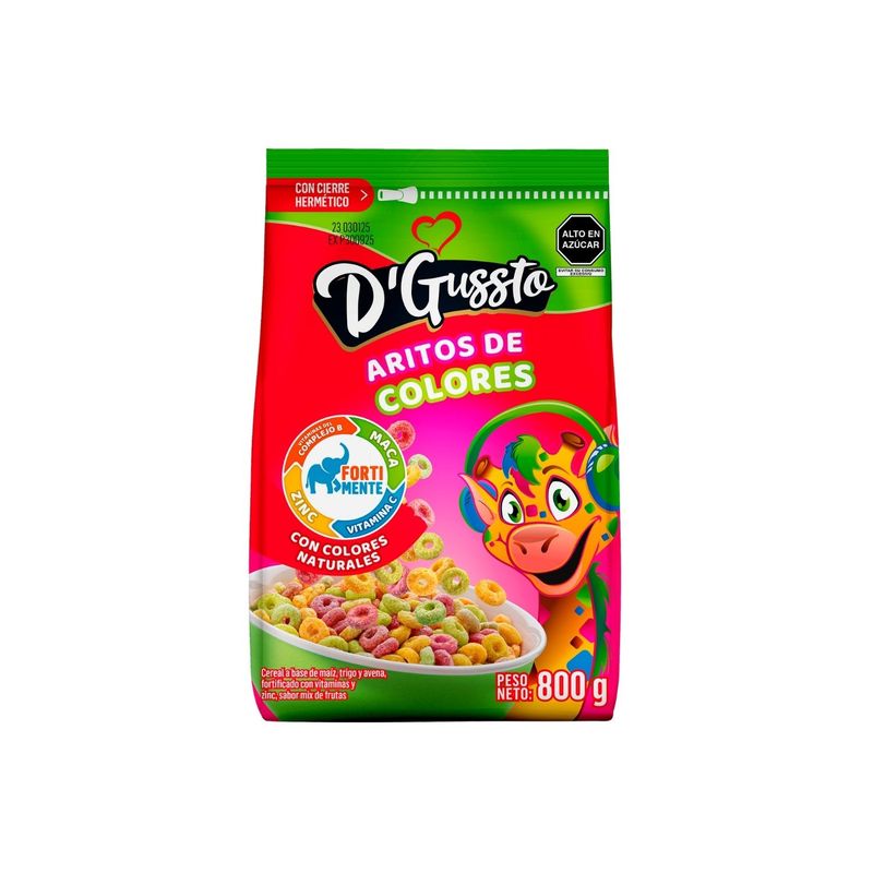 D GUSSTO - CEREAL D GUSSTO ARITOS DE COLOR 800 GR