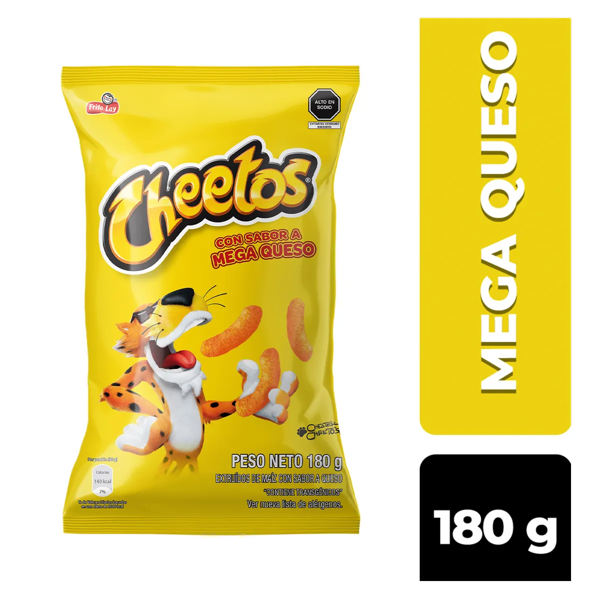 CHEETOS - Snack de Maíz Cheetos Mega Queso Bolsa 180 g
