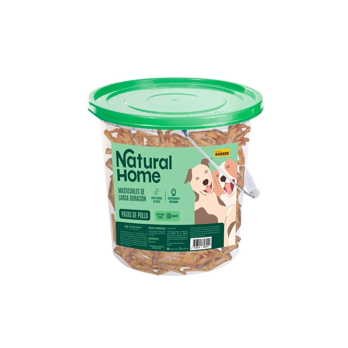 NATURAL HOME - Patas de Pollo Deshidratadas para Mascota Natural Home Envase 80 Und