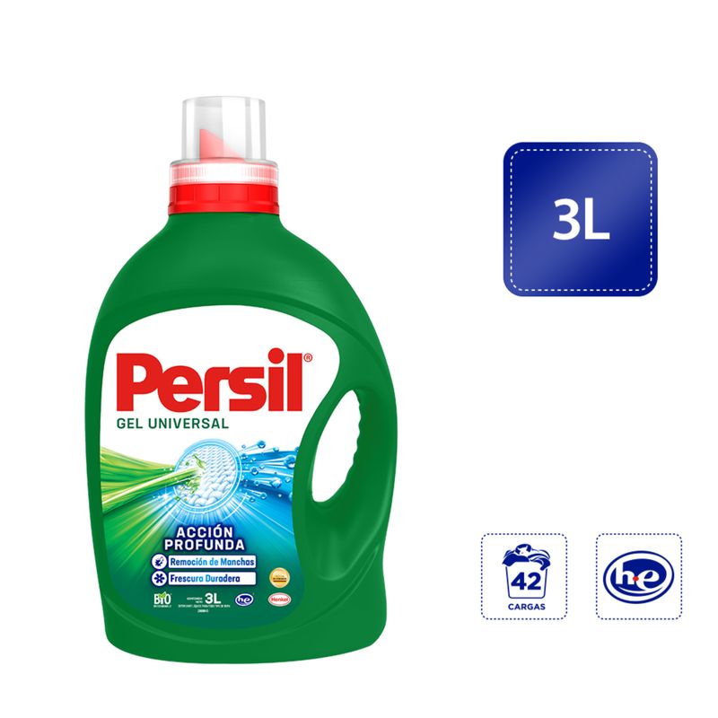 PERSIL - Detergente Líquido Persil Universal Acción Profunda Envase 3 L