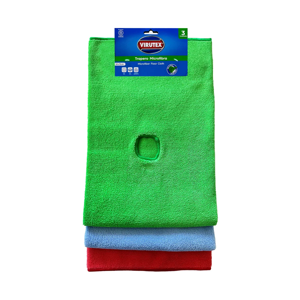 VIRUTEX - Trapero de Microfibra con Ojal Virutex Empaque 3 Und