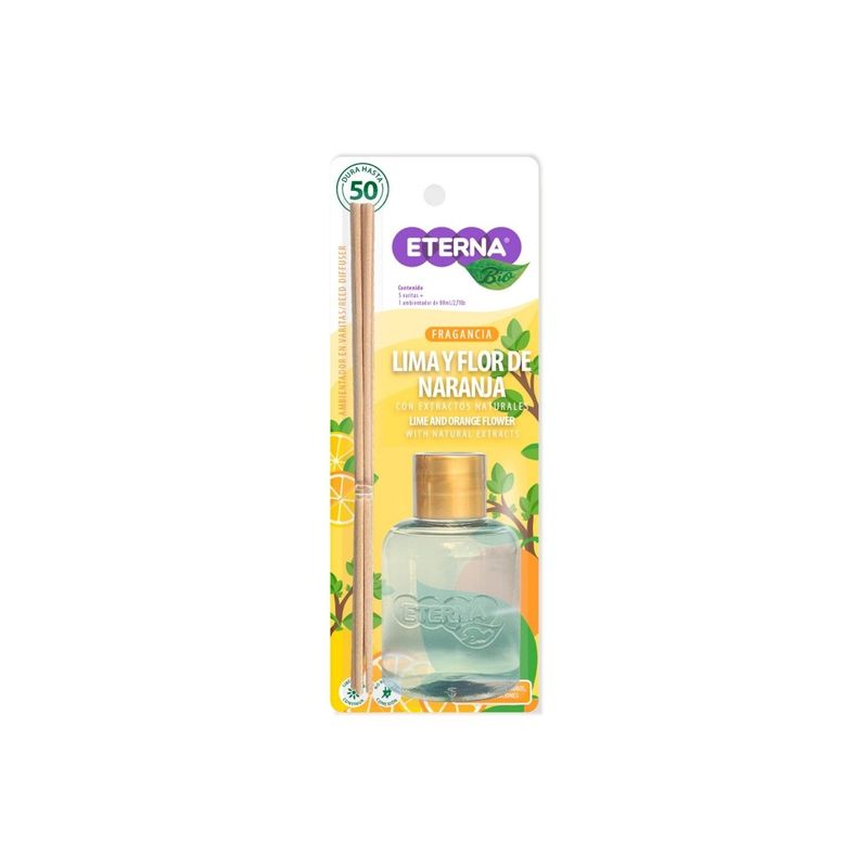 ETERNA BIO - Varita Ambientadora Eterna Bio Limón y Naranja Envase 80 mL
