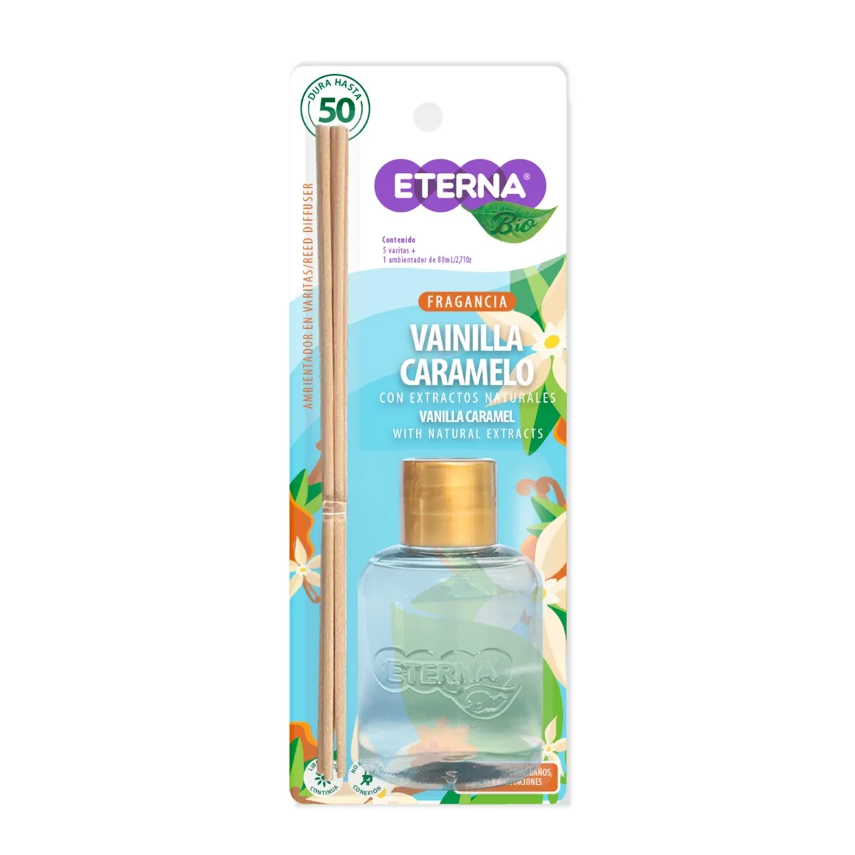  - Ambientador en Varita Eterna Bio Vainilla Caramelo Envase 80 mL