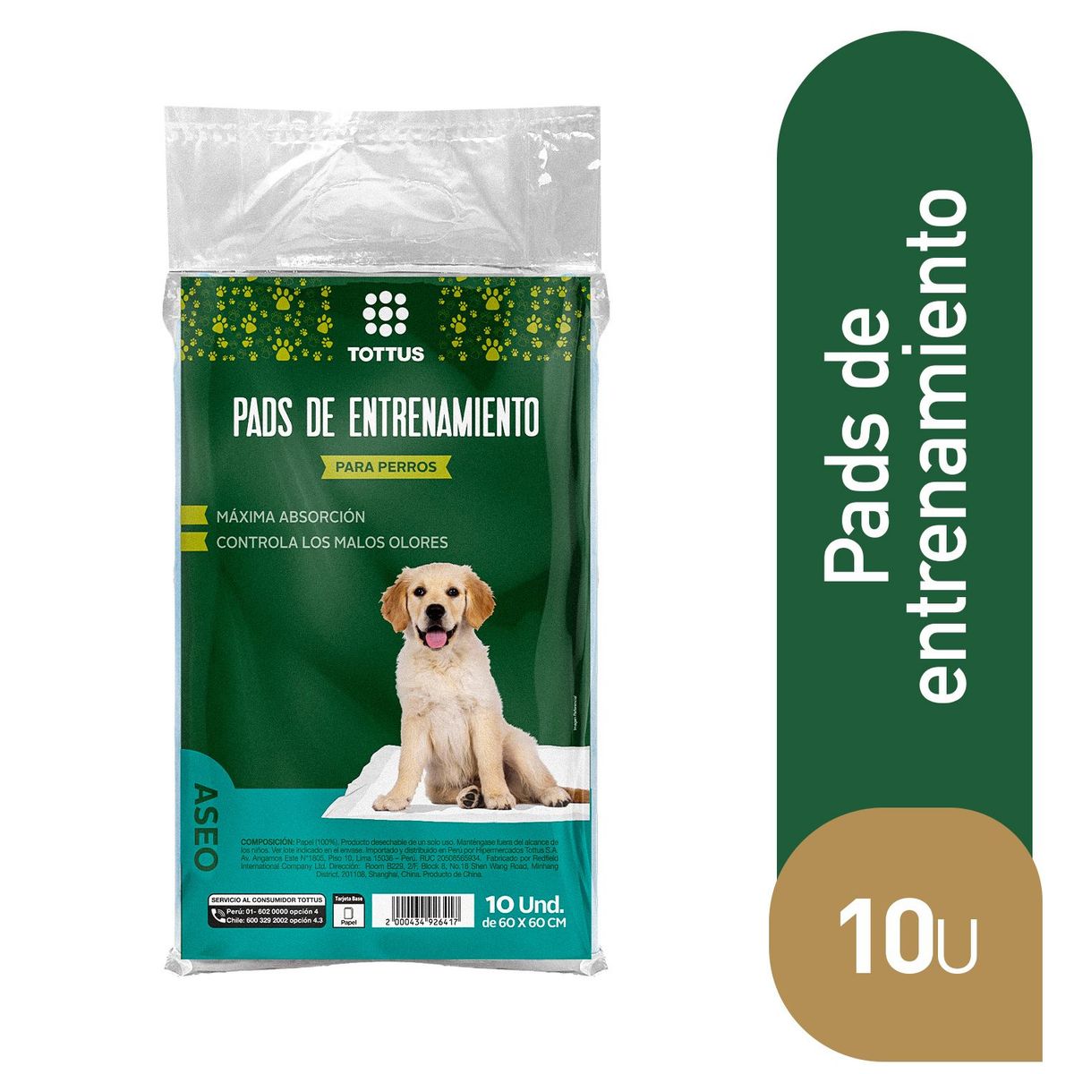 TOTTUS - Pads de Entrenamiento Tottus Empaque 10 Und