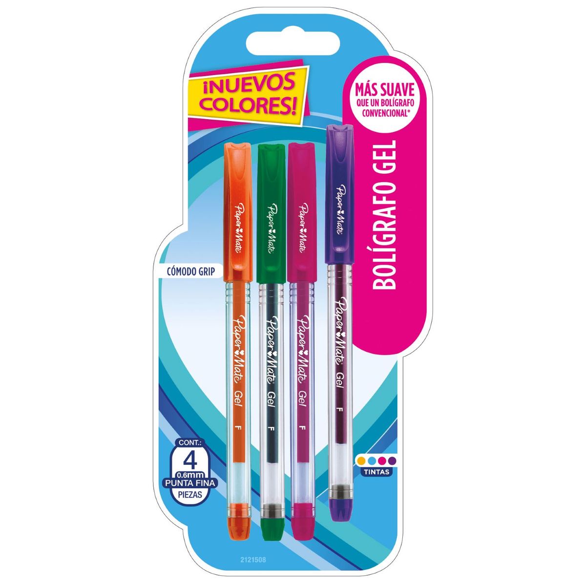 PAPER MATE - Bolígrafos Gel Paper Mate Punta Fina 4 Und