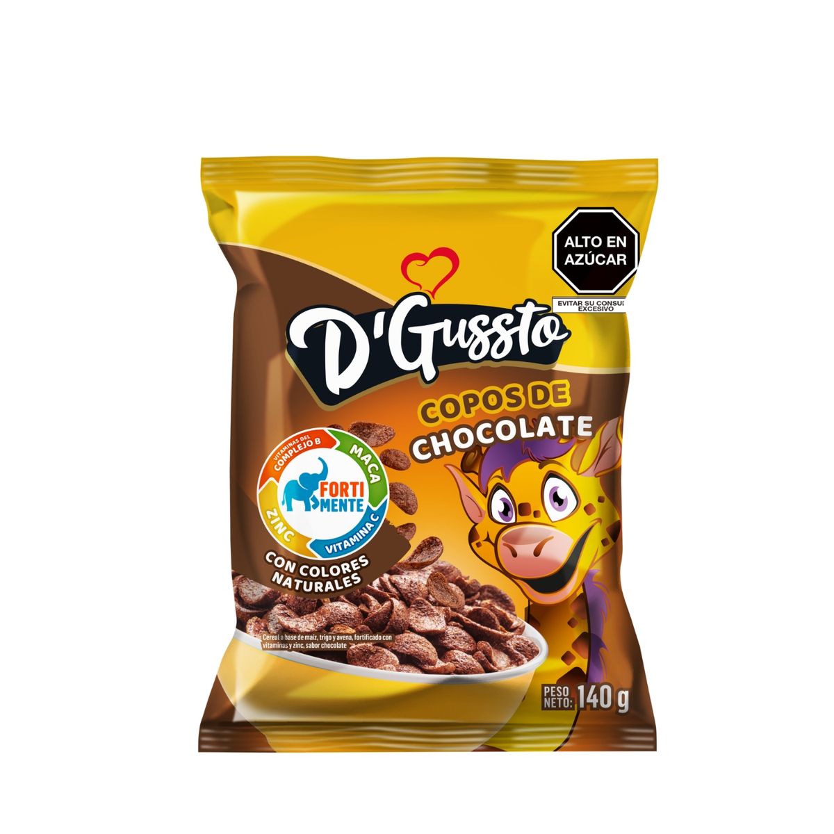 DGUSSTO - Cereal D Gussto Copos de Chocolate Bolsa 140 g