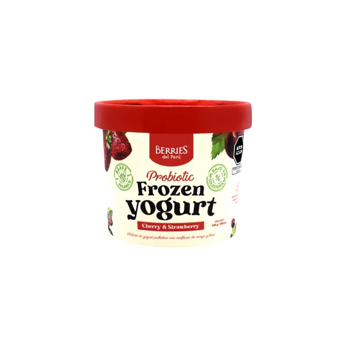 BERRIES DEL PERU - Helado de Yogurt Berries del Perú Cereza y Fresa Pote 500 mL