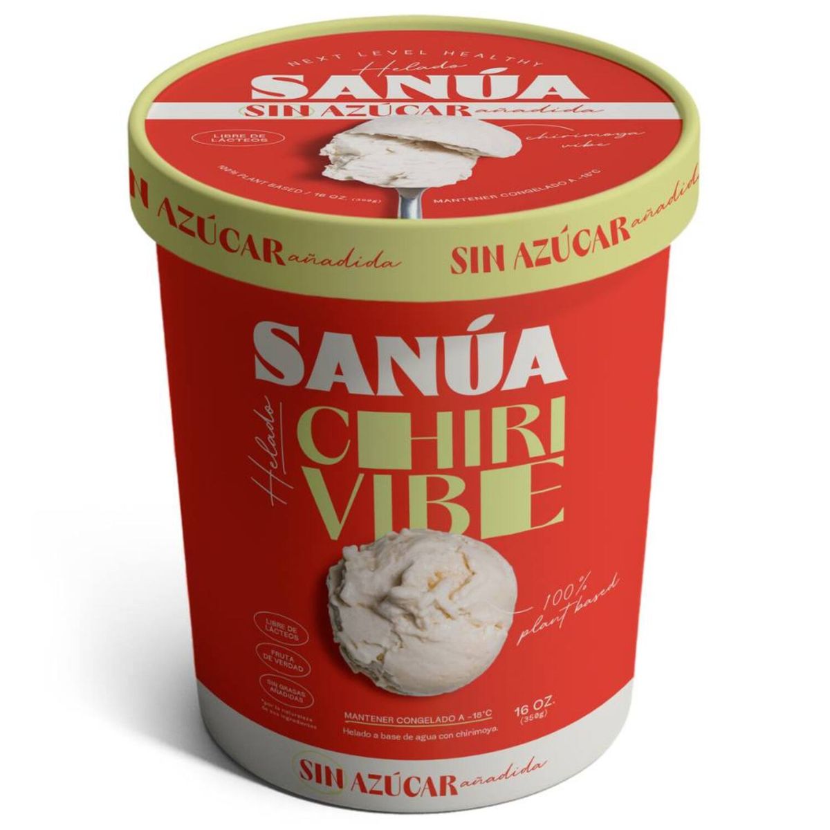 SANUA - Helado Sanúa Sin Azúcar con Chirimoya Pote 16 Oz