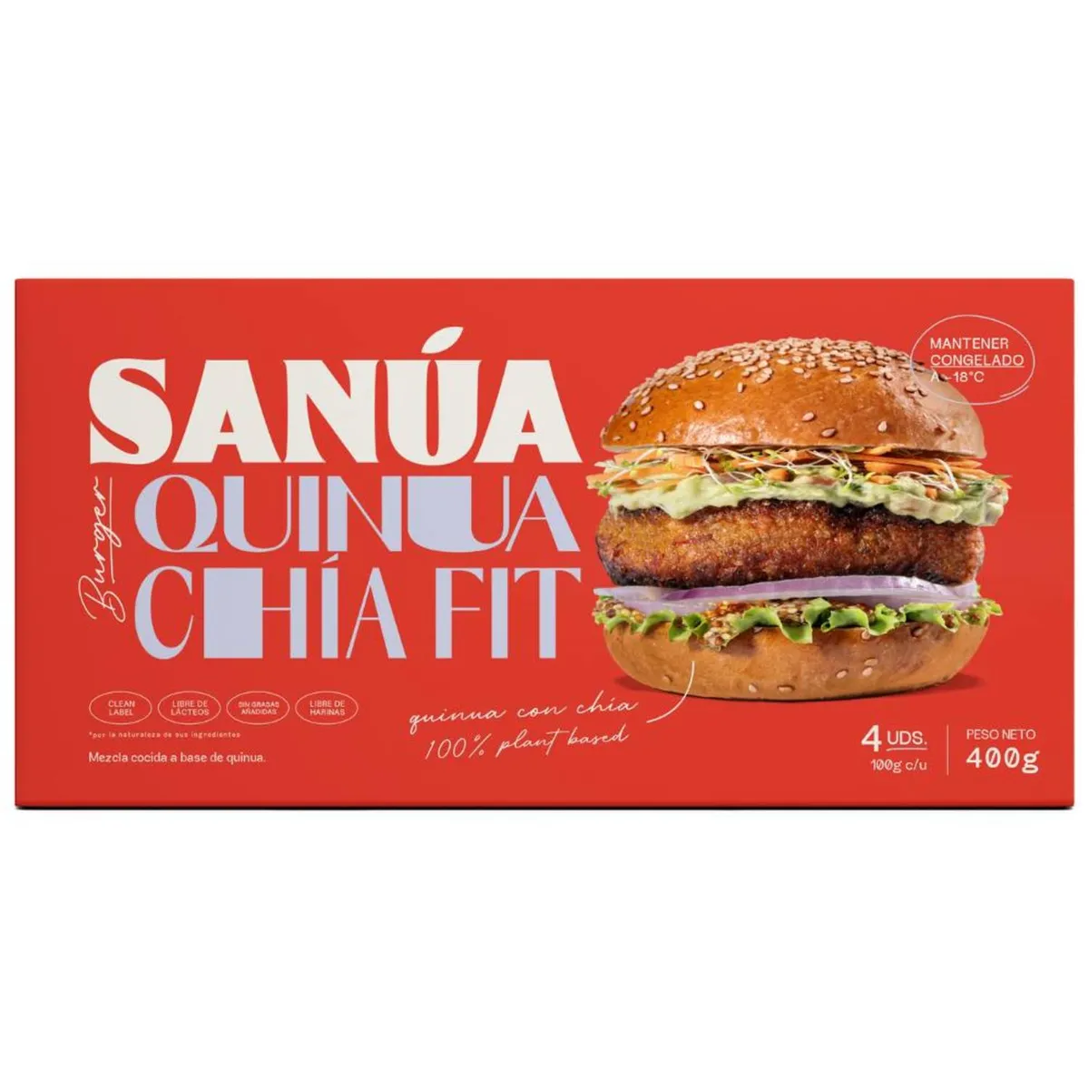 SANUA - Hamburguesa Sanúa de Quinua Caja 400 g