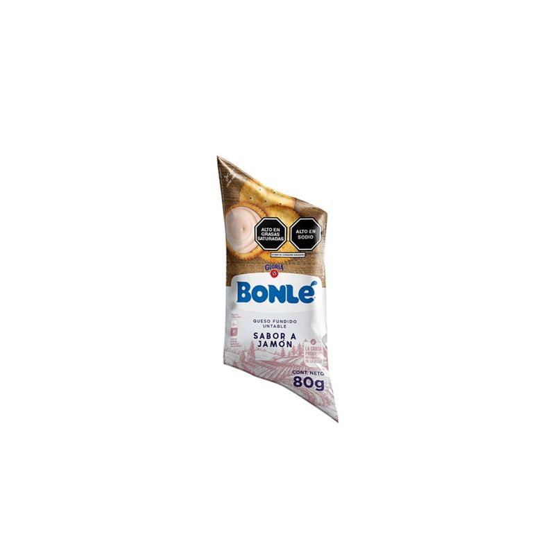 BONLE - Queso Fundido Bonle Sabor Jamón Empaque 80 g