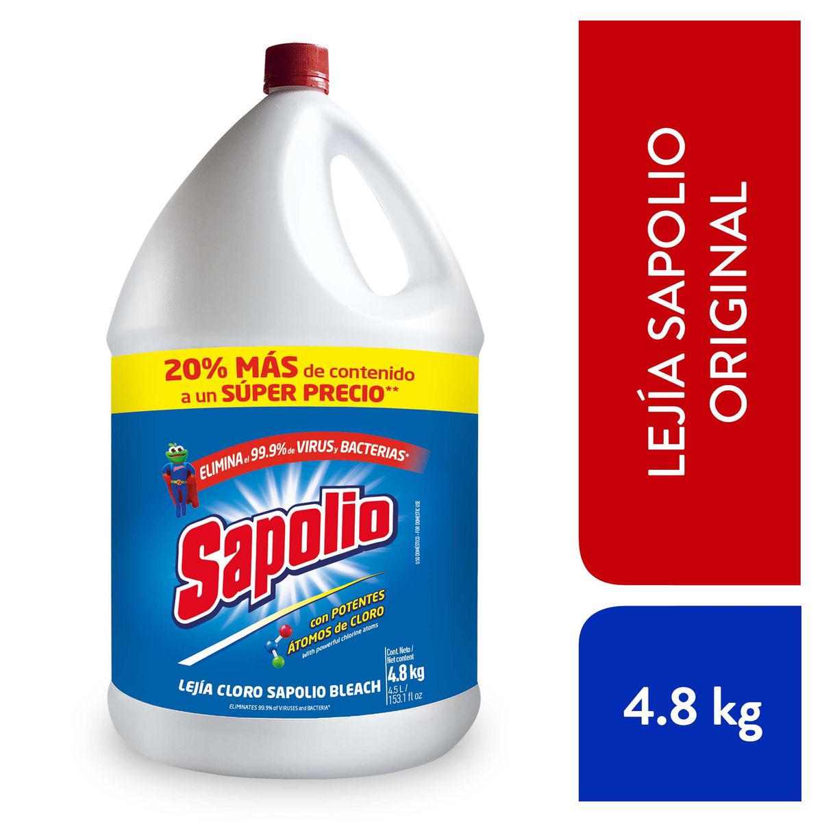 SAPOLIO - Lejía Sapolio Original Galón 4.8 Kg