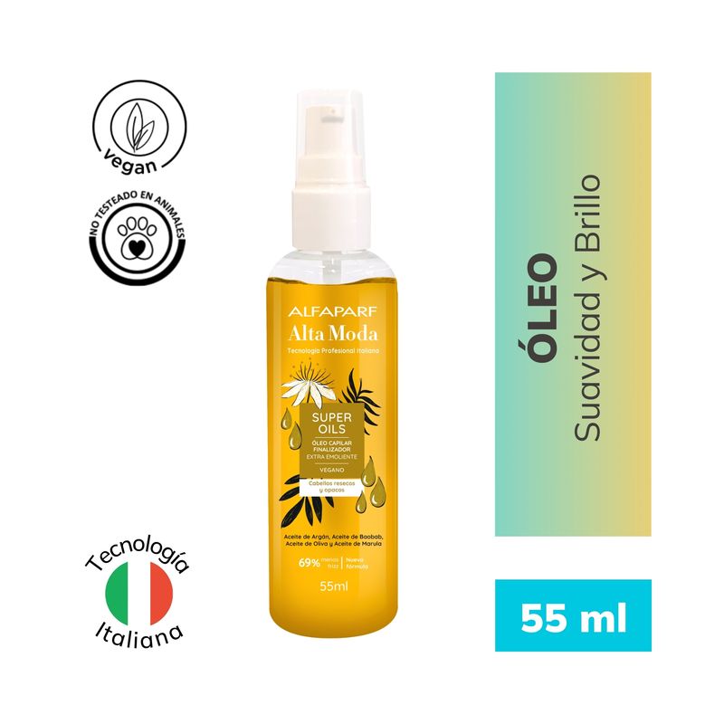 ALTA MODA - Óleo Capilar Alfaparf Alta Moda Finalizador Envase 55 mL