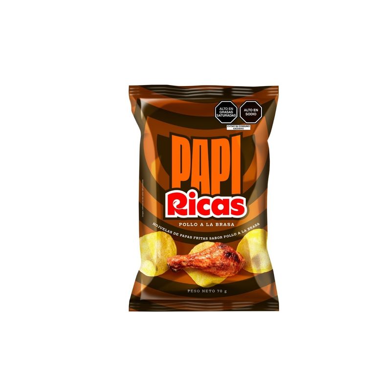 PAPI RICAS - Papas Papi Ricas Pollo a la Brasa Bolsa 70 g