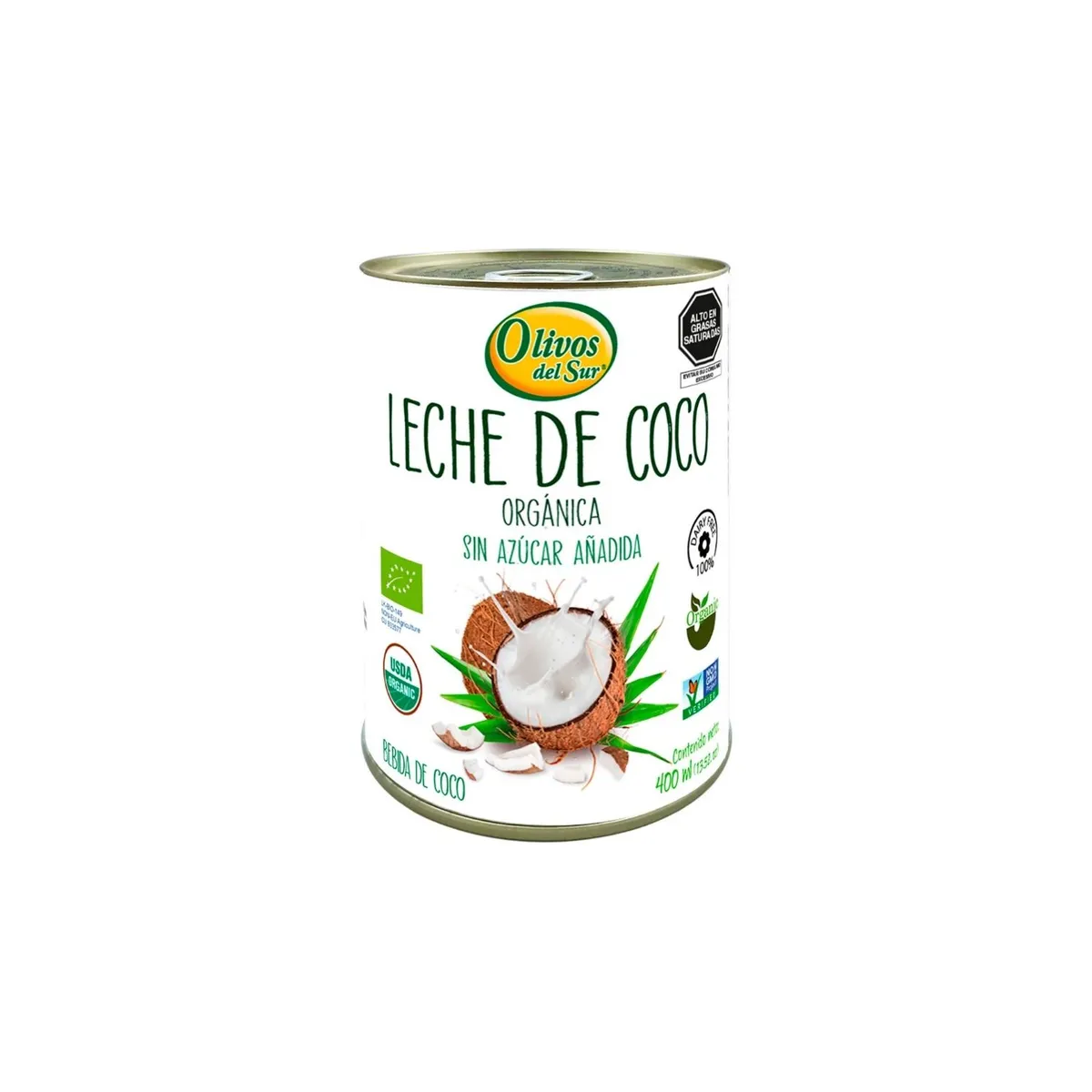 OLIVOS DEL SUR - Leche de Coco Olivos Del Sur Orgánica Lata 400 mL