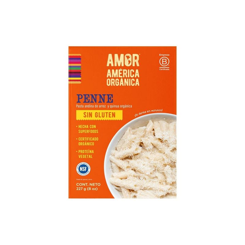 AMERICA ORGANICA - Pasta América Orgánica Penne Empaque 227 g