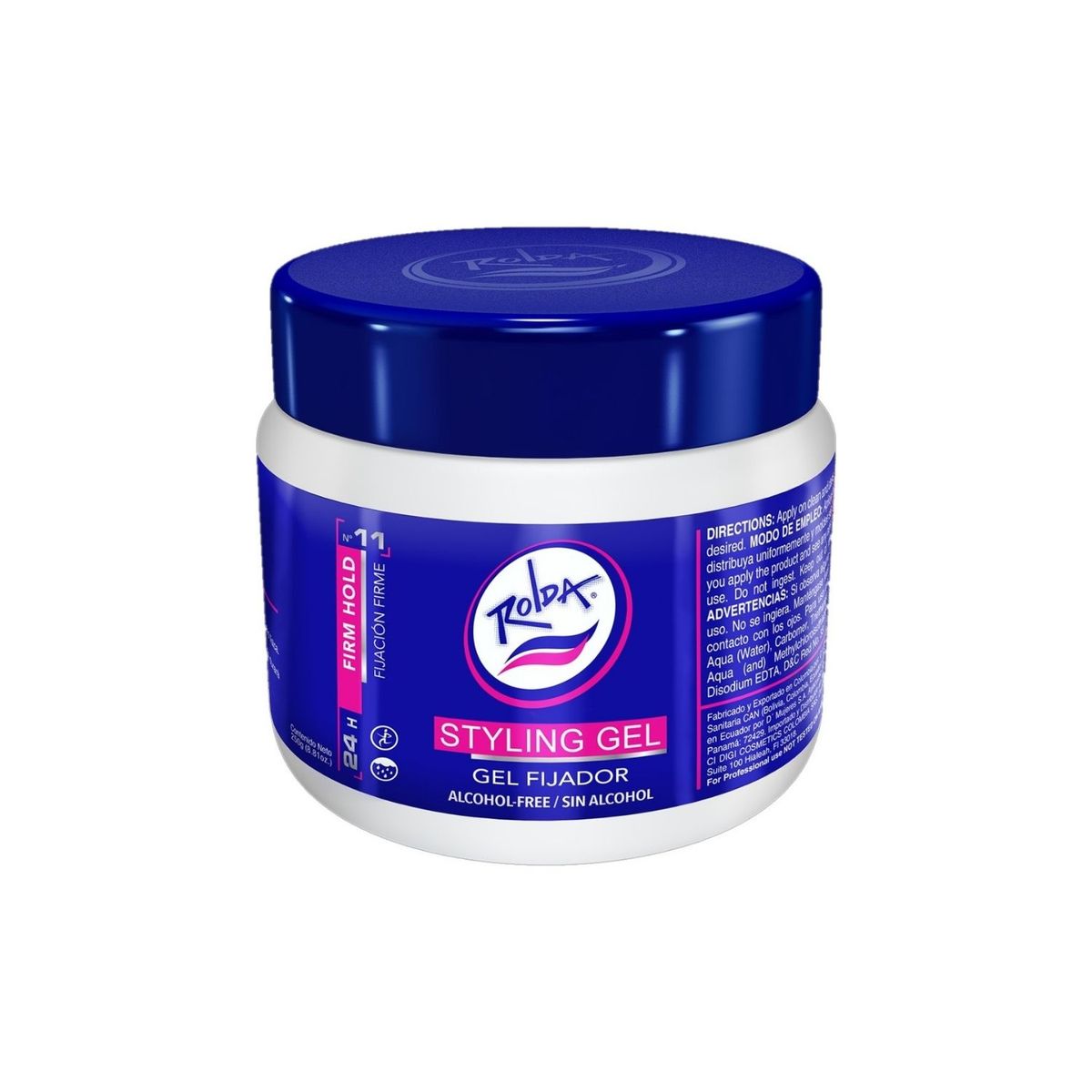 ROLDA - Gel Fijador Rolda Sin Alcohol Blanco Envase 250 g