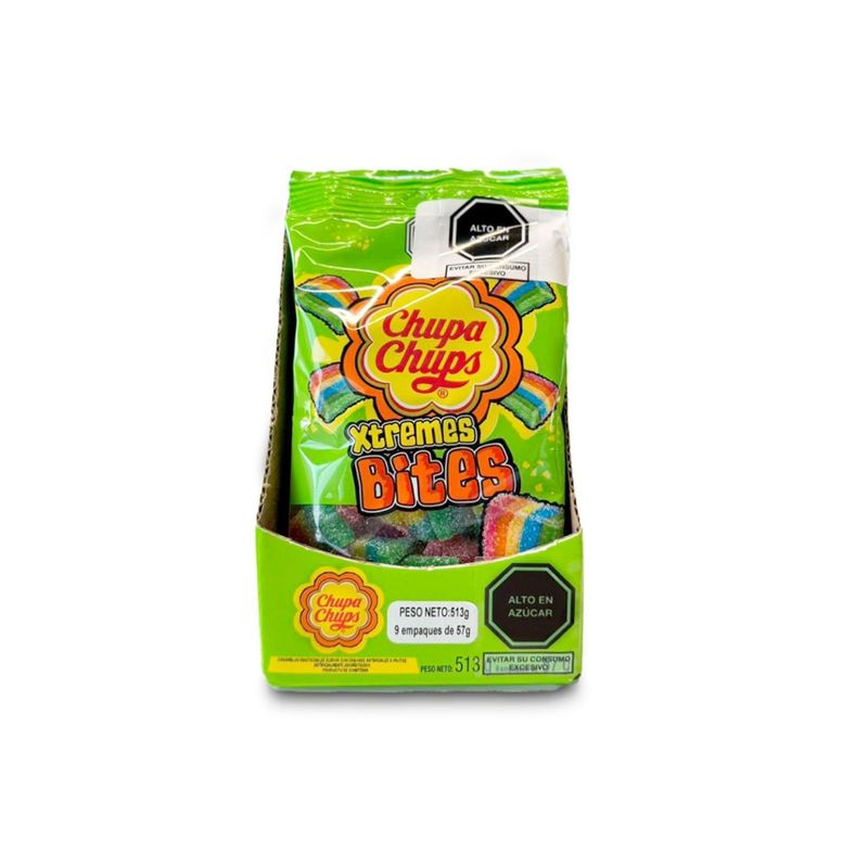 CHUPA CHUPS - Gomitas Chupa Chups Xtremes Bites Display 9 Und