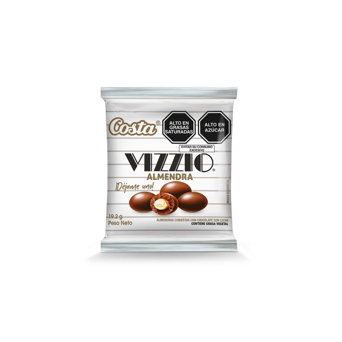 COSTA - Almendras Costa Vizzio con Chocolate Empaque 19.2 g