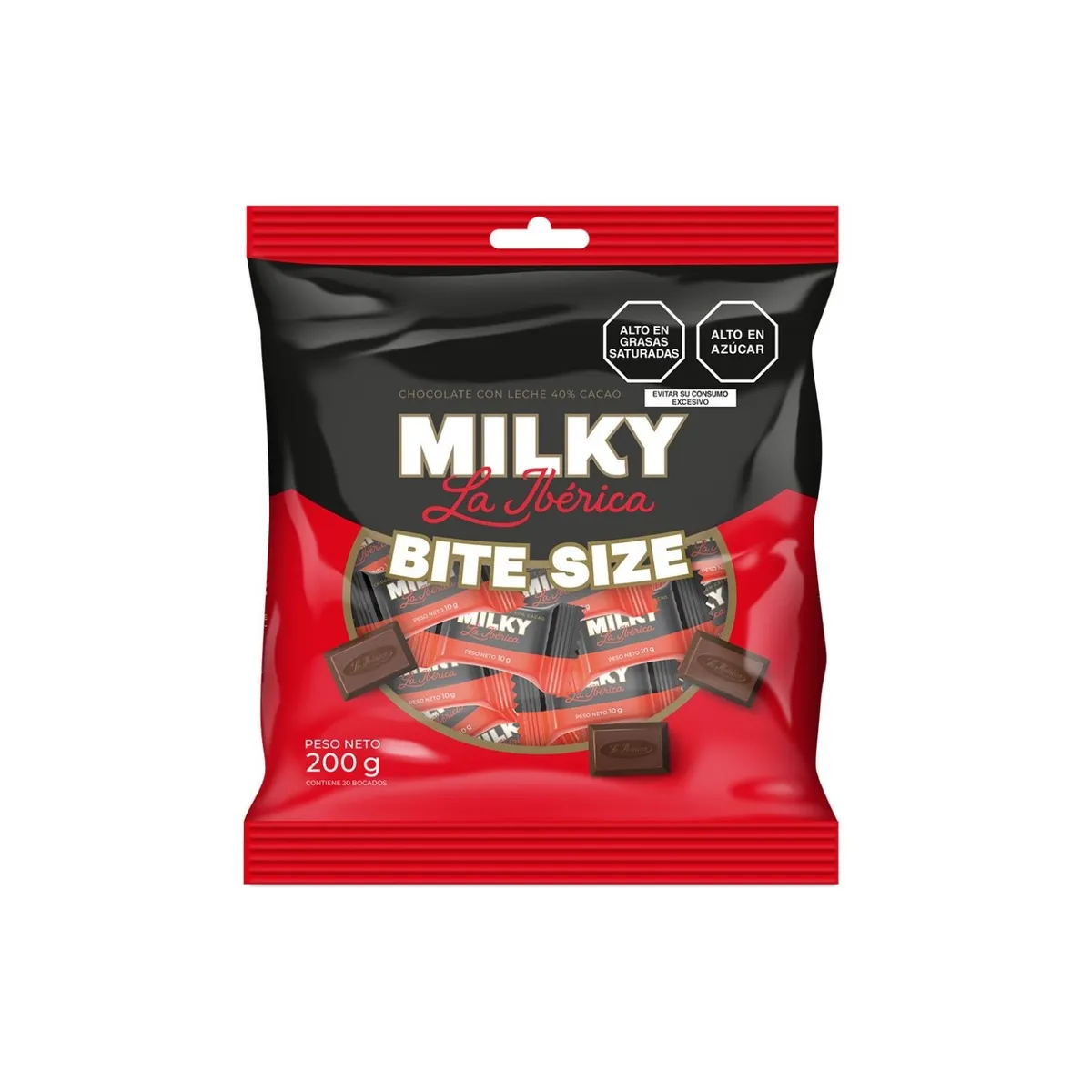 LA IBERICA - Chocolate La Ibérica Milky Bite Size Bolsa 200 g