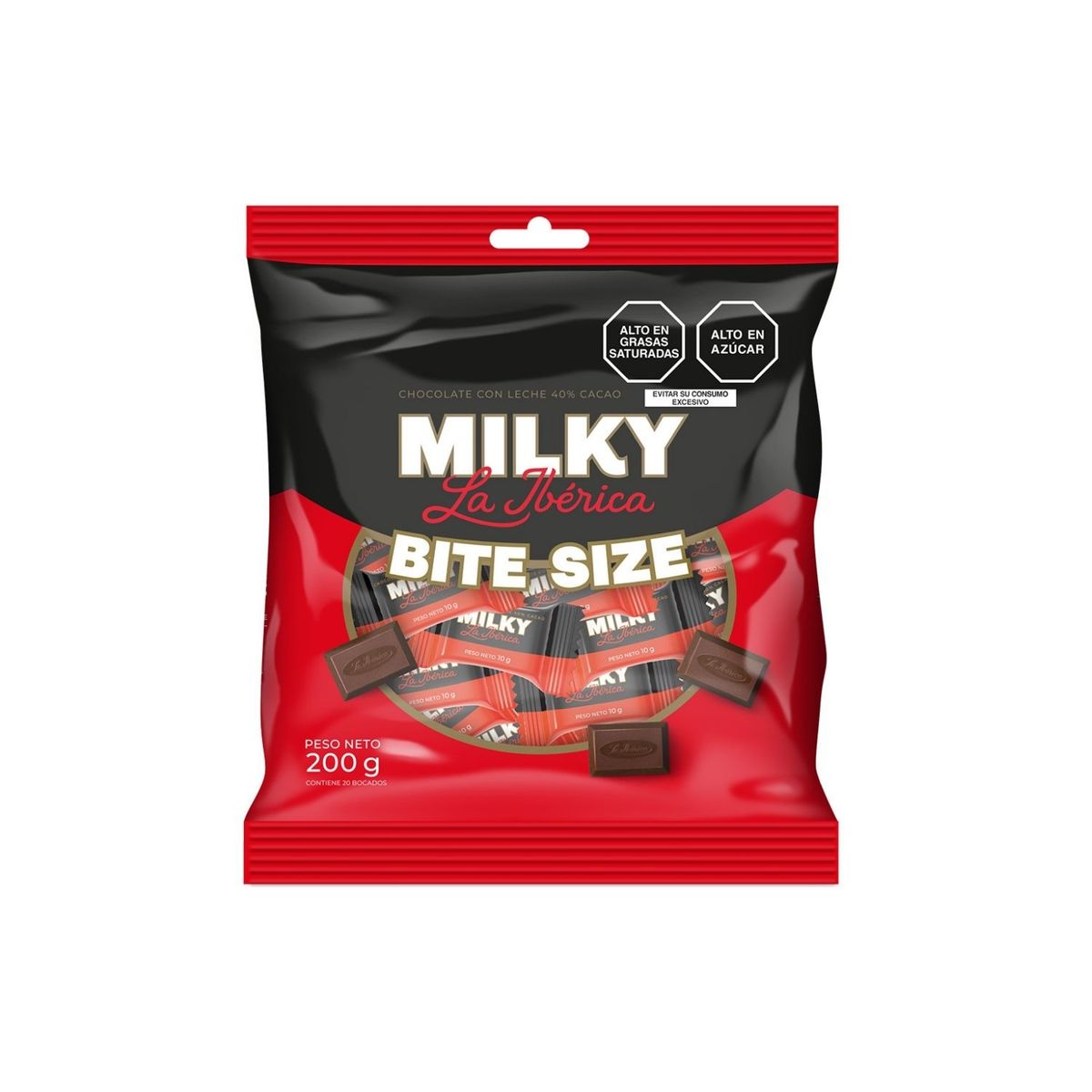 LA IBERICA - Chocolate La Ibérica Milky Bite Size Bolsa 200 g