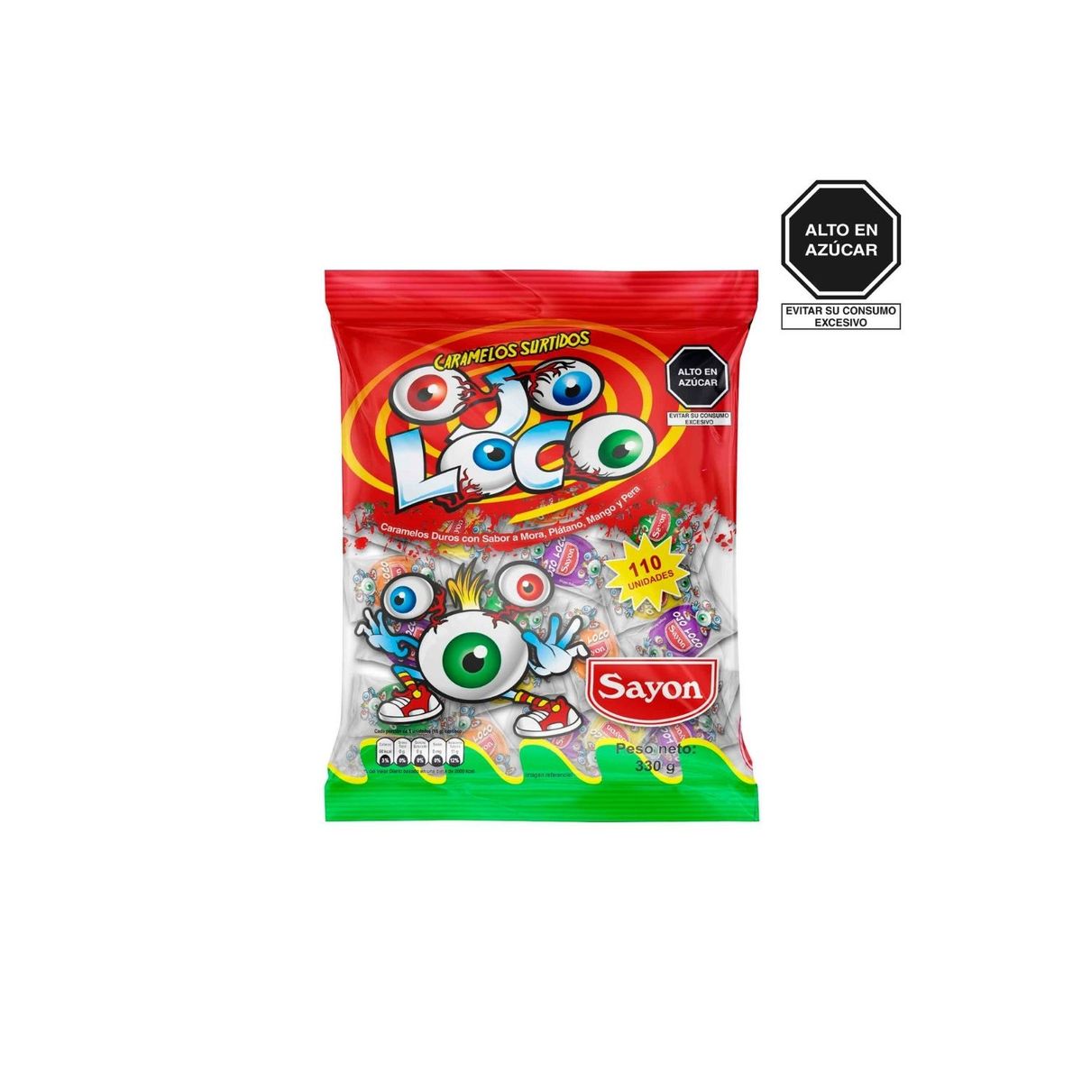 SAYON - Caramelos Sayon Ojo Loco Surtido Bolsa 330 g