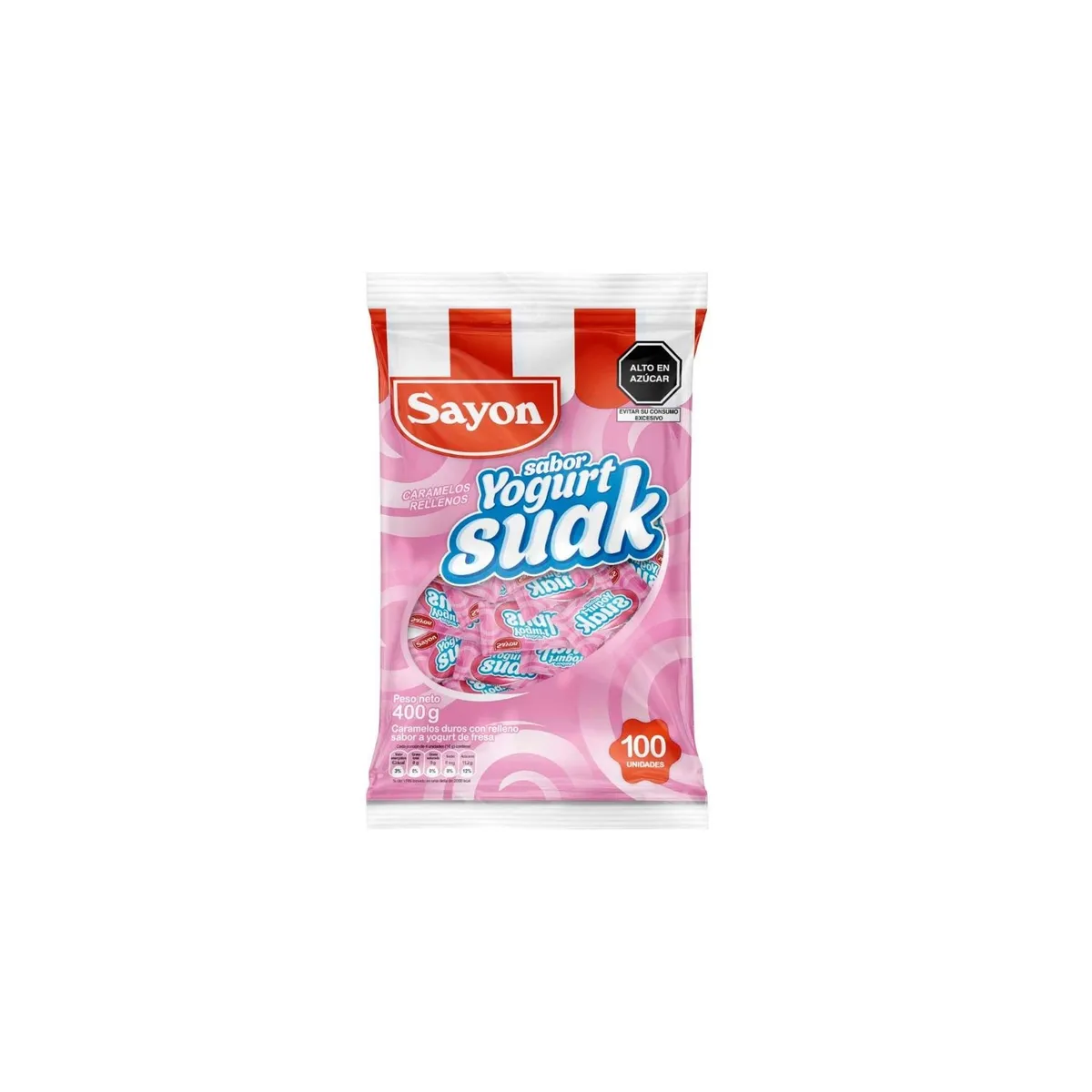 SAYON - Caramelos Sayon Yogurt Suak Fresa Bolsa 400 g
