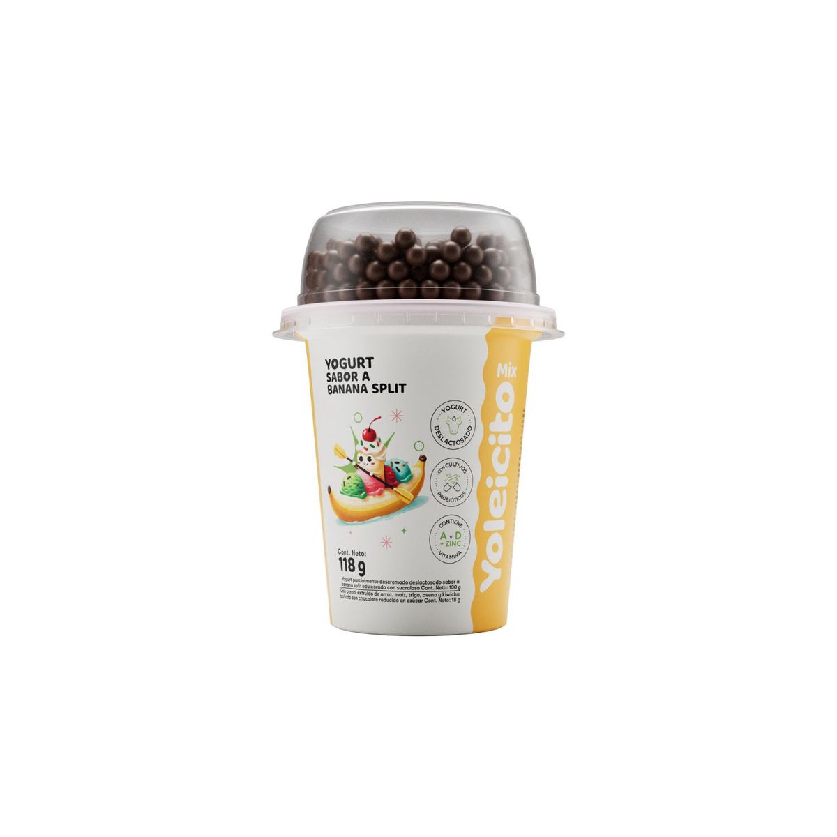 YOLEIT - Yogurt Yoleicito Mix Banana Split Botella 118 g