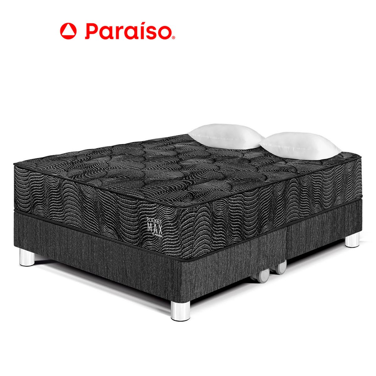 PARAISO - Cama Pocket Max Black Queen