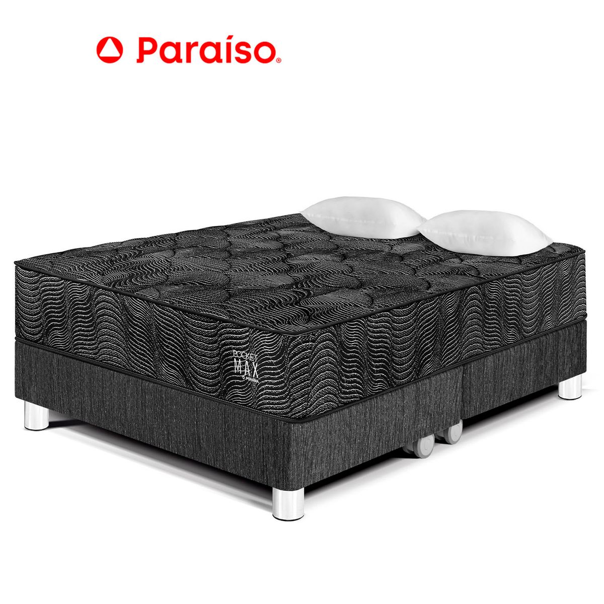 PARAISO - Cama Pocket Max Black King
