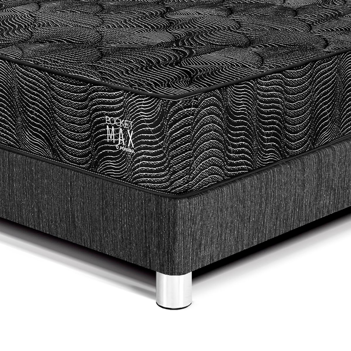 PARAISO - Cama Pocket Max Black King