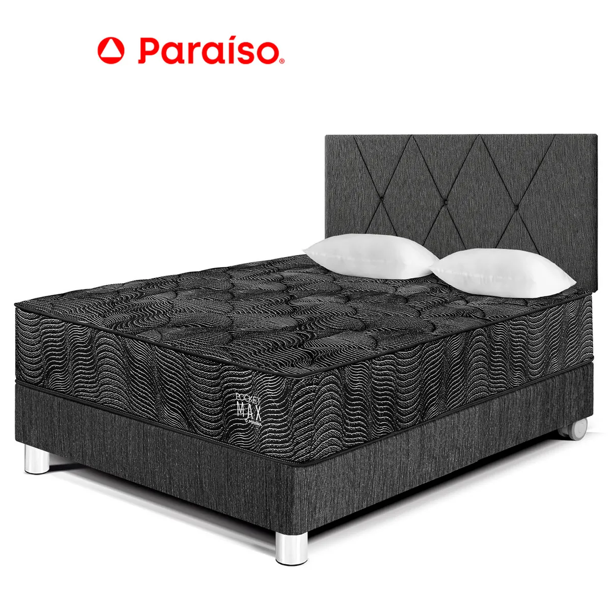 PARAISO - Dormitorio Pocket Max Black 2 Plazas