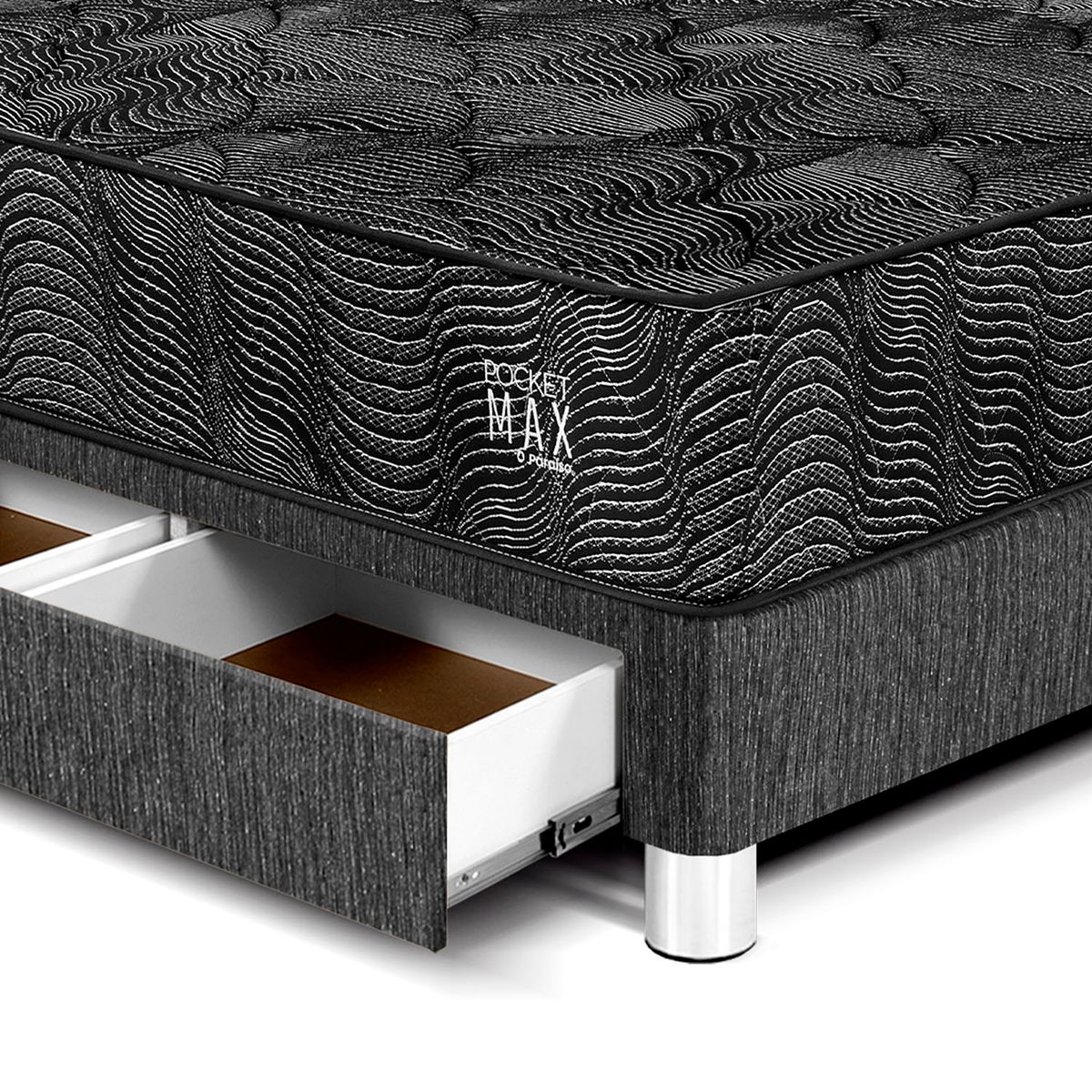 PARAISO - Dormitorio Pocket Max Black C Caj King