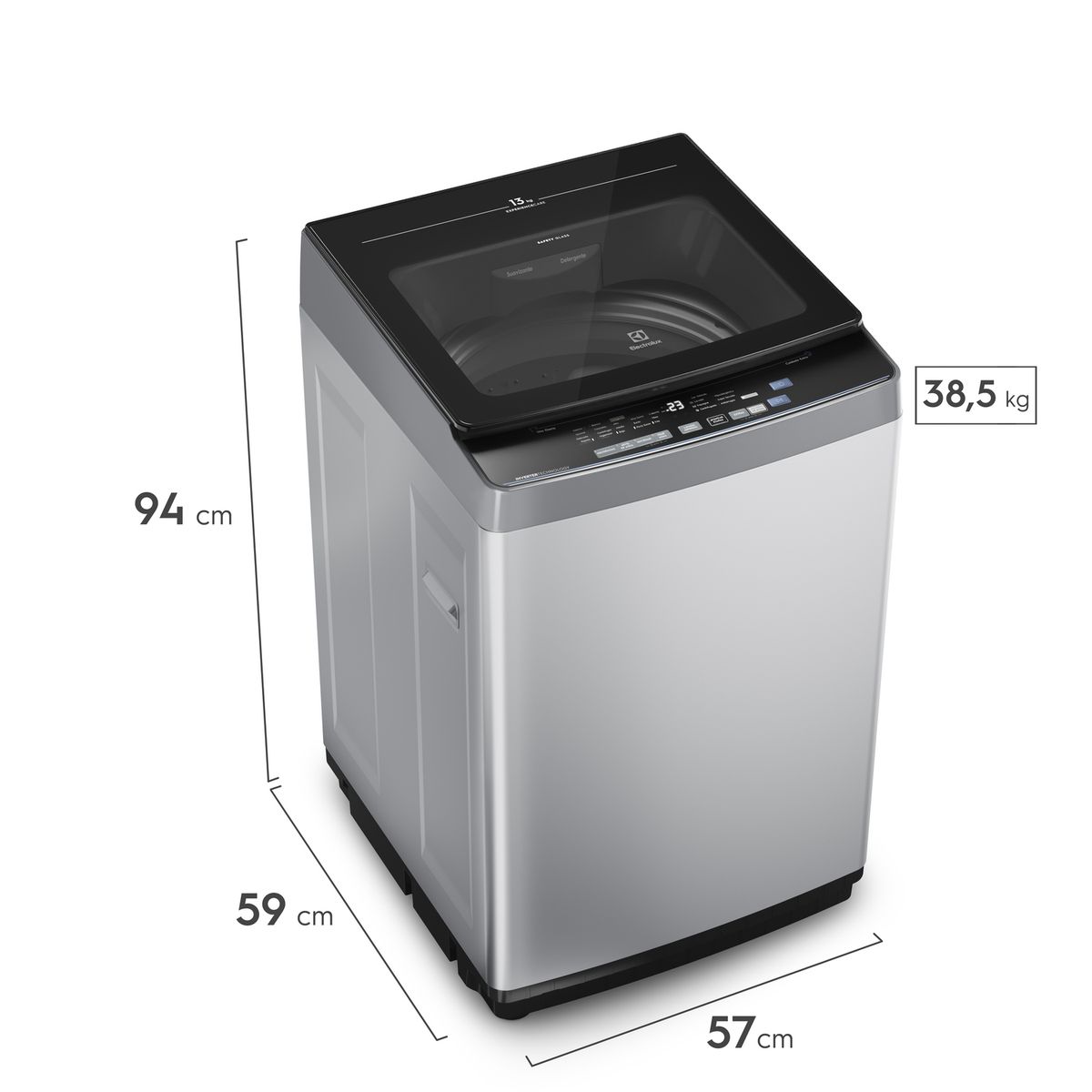 ELECTROLUX - Lavadora Inv 13 Kg Gris Ewij13F2Xsyg