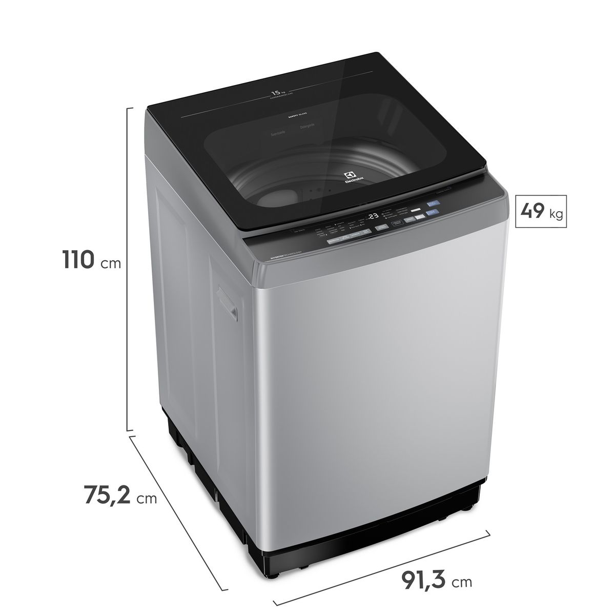 ELECTROLUX - Lavadora 15 Kg Gris Ewip15F2Xswg